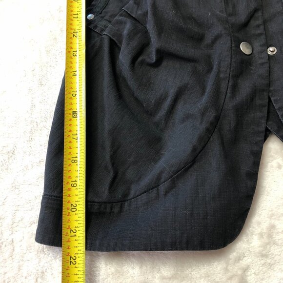 Mia Melon Black Lightweight Cotton Jacket Size Small - Picture 14 of 15